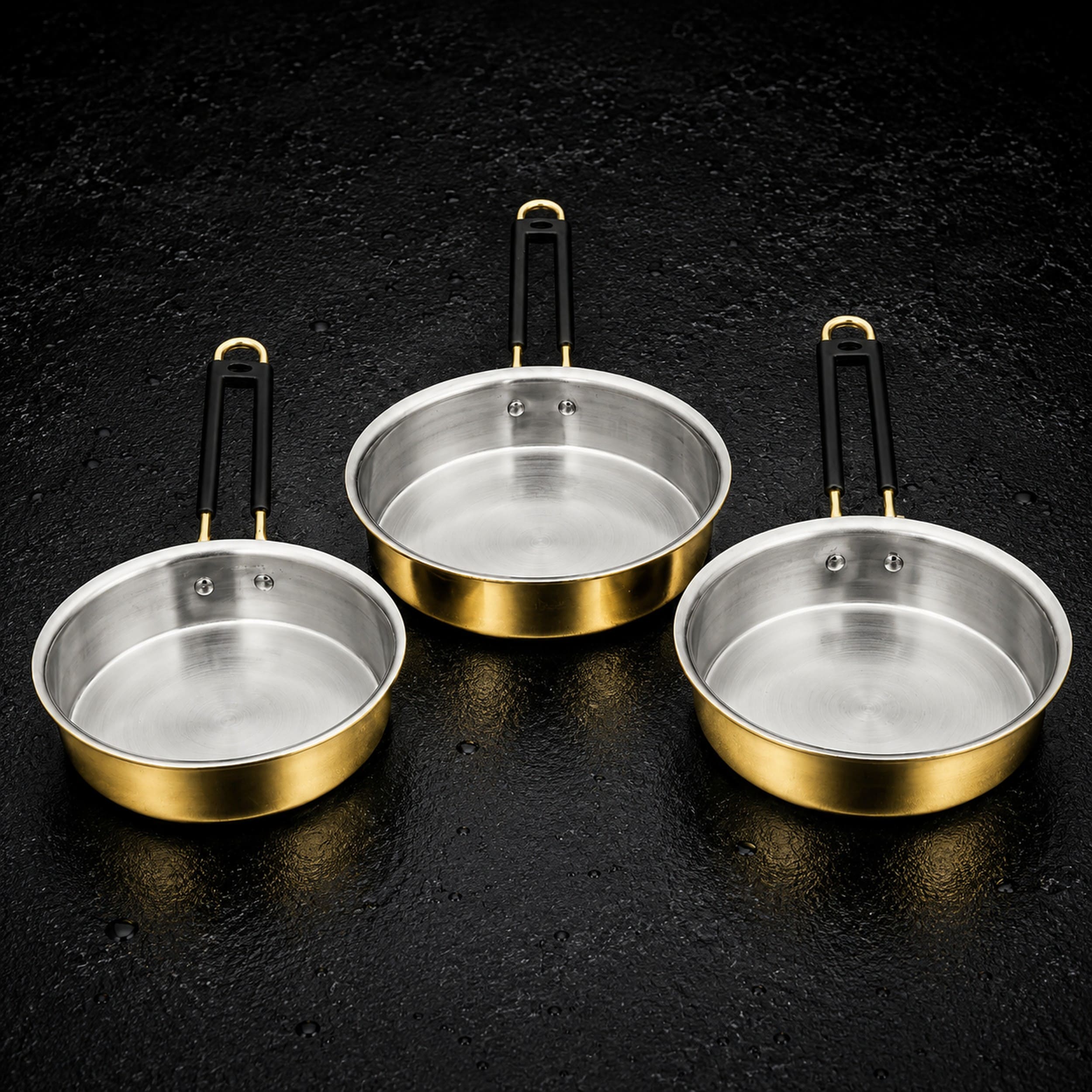Pure Brass Frypan -Kalai (Tin) Coated Insulated Brass Handle - Plain Finish- without Lid